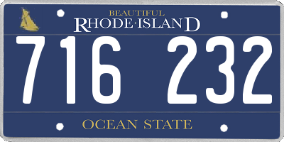 RI license plate 716232