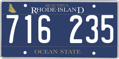 RI license plate 716235
