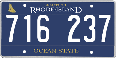 RI license plate 716237