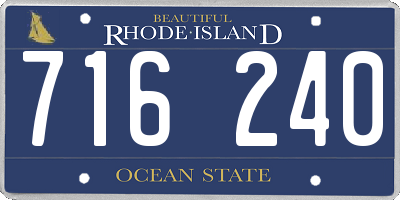 RI license plate 716240