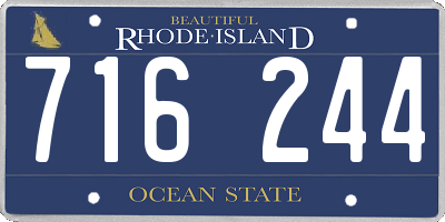 RI license plate 716244