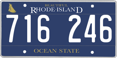 RI license plate 716246
