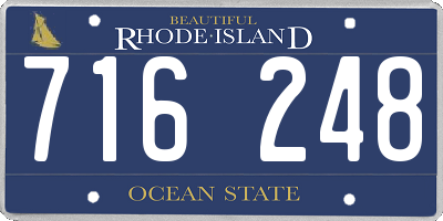 RI license plate 716248