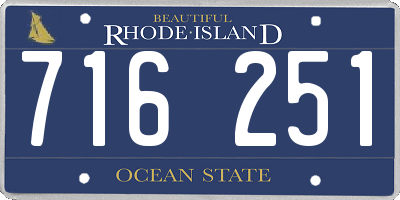RI license plate 716251