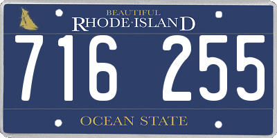 RI license plate 716255