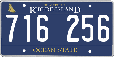 RI license plate 716256
