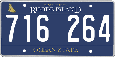RI license plate 716264