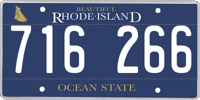 RI license plate 716266