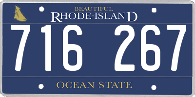 RI license plate 716267