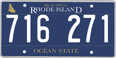 RI license plate 716271