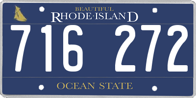RI license plate 716272