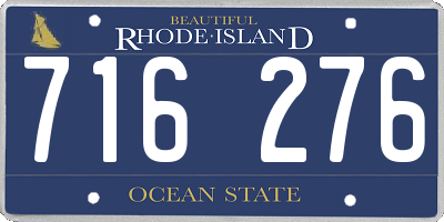 RI license plate 716276