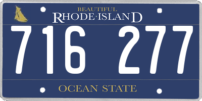 RI license plate 716277