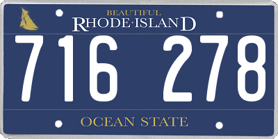 RI license plate 716278