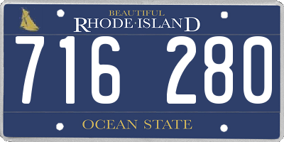 RI license plate 716280