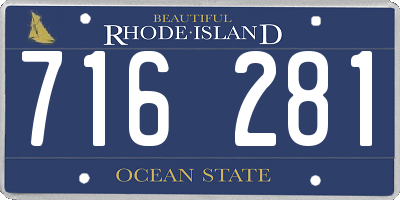RI license plate 716281