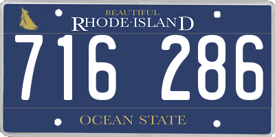 RI license plate 716286