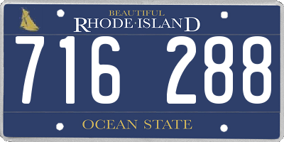 RI license plate 716288
