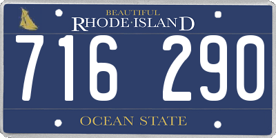 RI license plate 716290