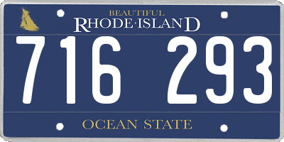 RI license plate 716293