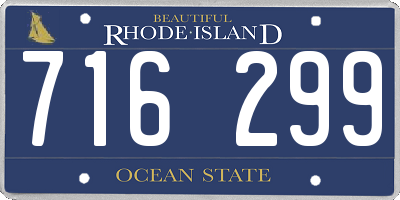RI license plate 716299