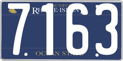 RI license plate 7163