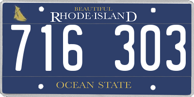 RI license plate 716303