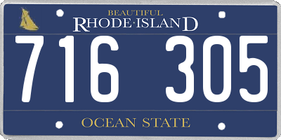 RI license plate 716305