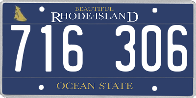 RI license plate 716306