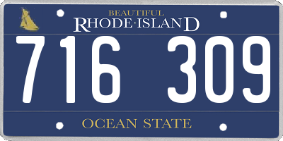 RI license plate 716309