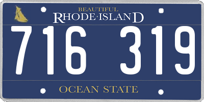 RI license plate 716319