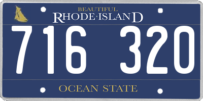 RI license plate 716320