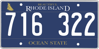 RI license plate 716322