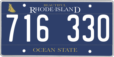 RI license plate 716330
