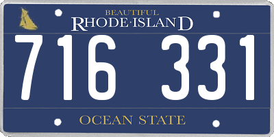 RI license plate 716331