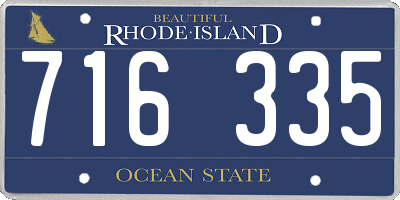RI license plate 716335
