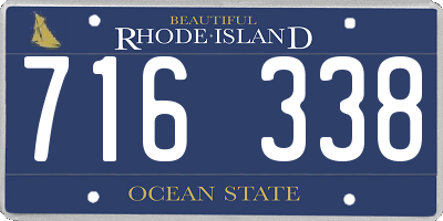 RI license plate 716338