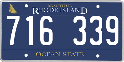 RI license plate 716339