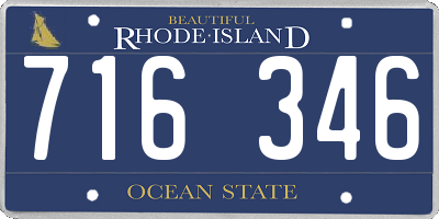 RI license plate 716346