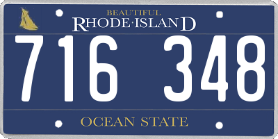 RI license plate 716348