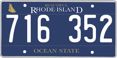 RI license plate 716352