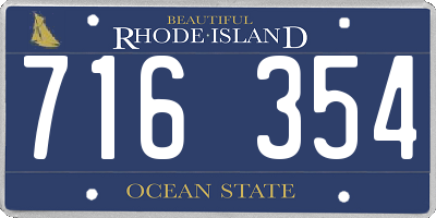 RI license plate 716354