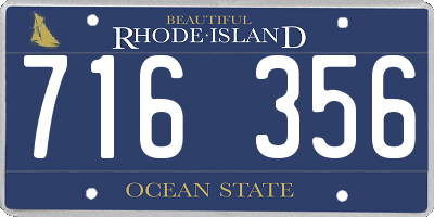 RI license plate 716356