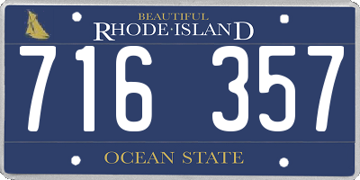 RI license plate 716357