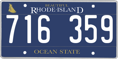 RI license plate 716359