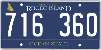 RI license plate 716360