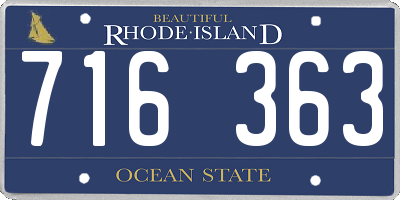 RI license plate 716363