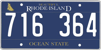 RI license plate 716364