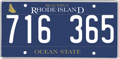 RI license plate 716365