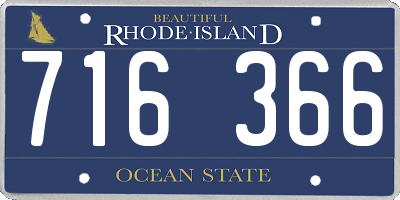 RI license plate 716366